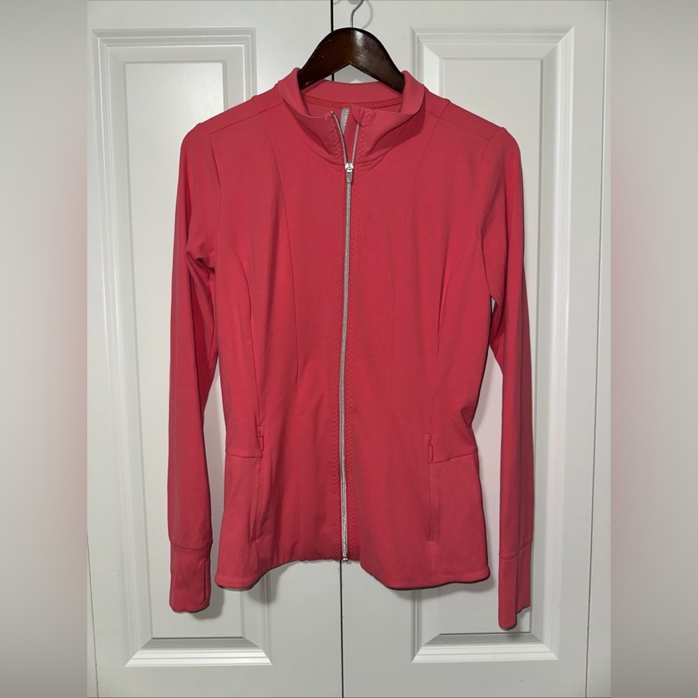 Athleta Coral Pink Full-Zip Hoodie Jacket